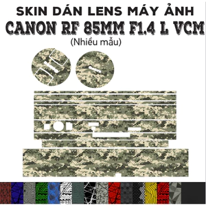 Skin dán Lens Canon RF 85mm f1.4 L VCM (Nhiều mẫu) | Decal Film 3M dán bảo vệ ống kính máy ảnh 85 mm