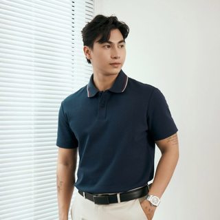 Áo polo nam tay ngắn phối cố Form Fitted - ROUTINE 10F25POL028