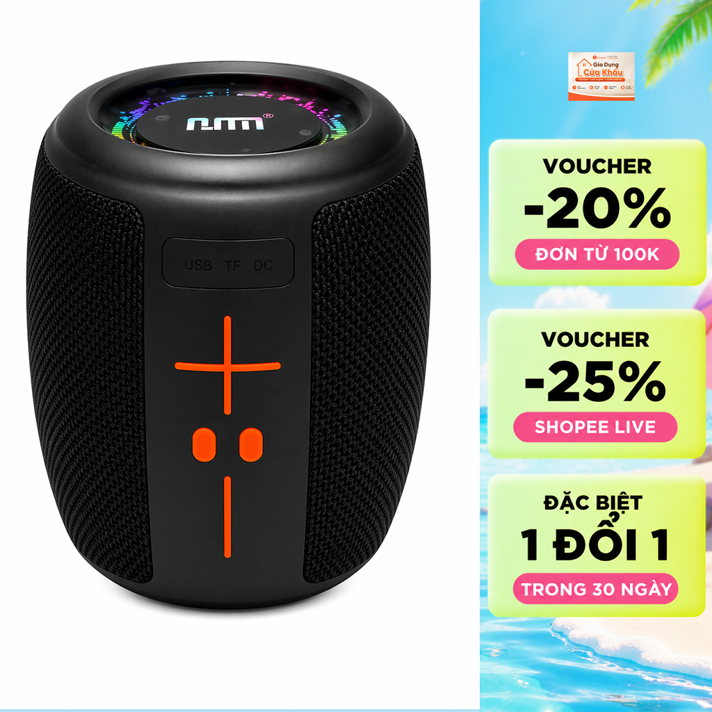 Loa Bluetooth HM-805 Không Dây - Âm Thanh Cực Hay, Bass Căng - Công Suất Lớn - Chống Nước IPX4