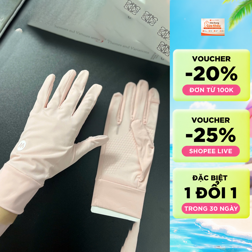 Gang tay chống nắng vải lanh cao cấp,có lớp lưới thoáng khí 2 ngón trỏ có đầu ngón hở tháo ra được rât tiện dụng.