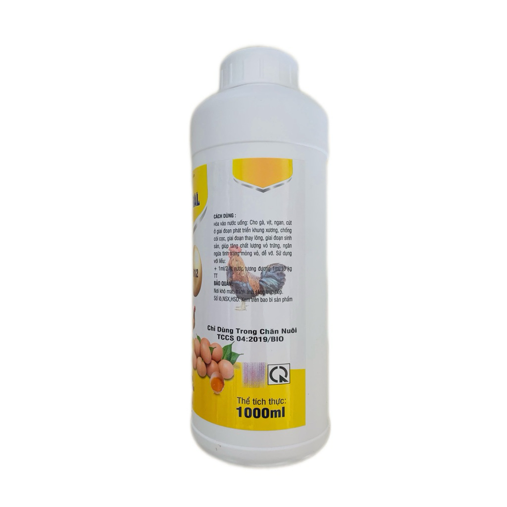 Bio - Calci Oral 1Lít Hỗ Trợ Tăng Sản Lượng Và Chất Lượng Trứng, Bổ sung Canxi Cho Gà, Vịt, Ngan, Cút