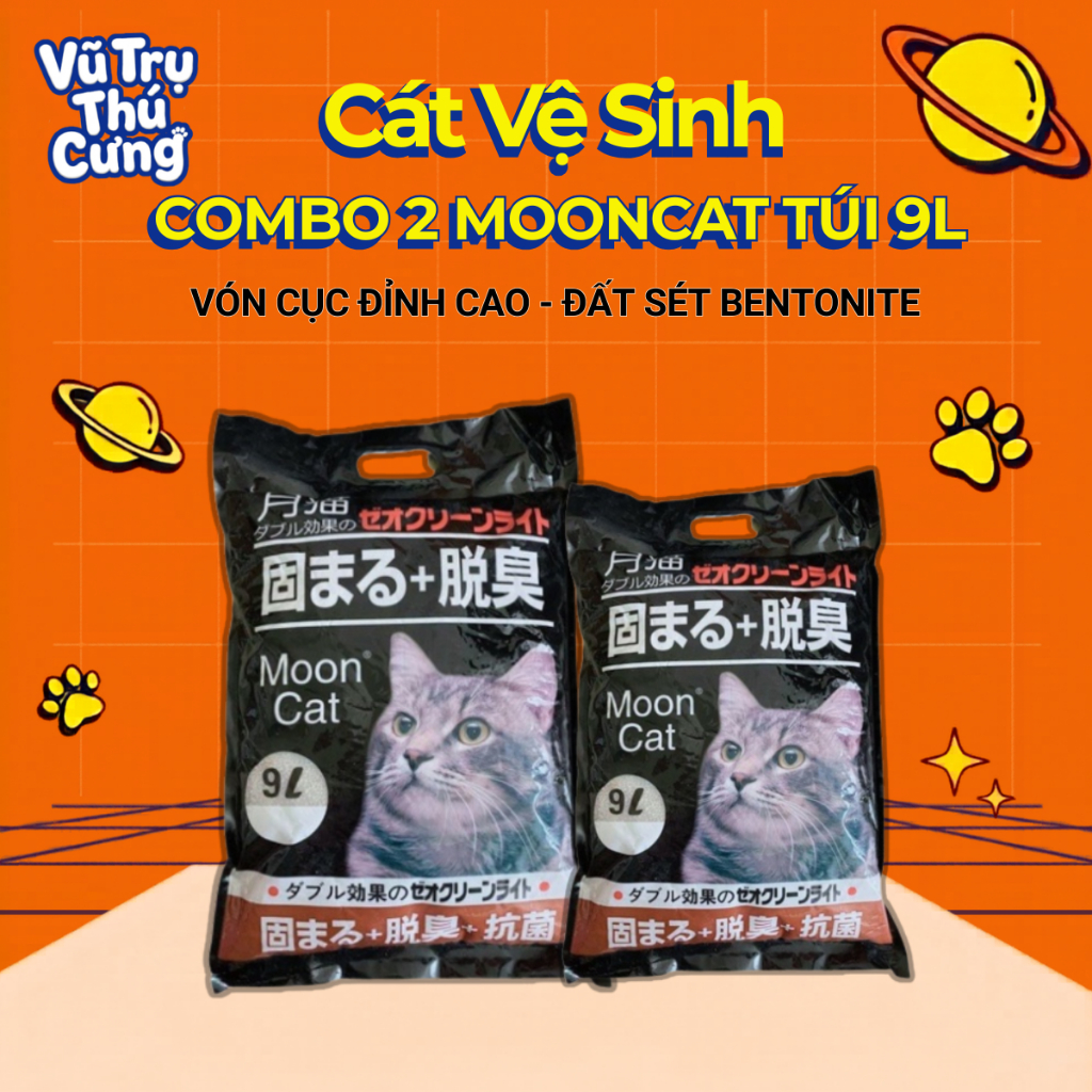 (18L) Cát Vệ Sinh Cho Mèo khử mùi tốt, vón cục tốt MoonCat