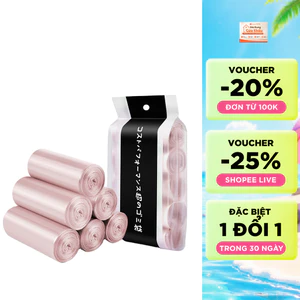 #Combo 5 Cuộn Túi Đựng Rác Nilon Công Nghệ Nhật Bản 100 Túi, Size (45x50) cm Bao Đựng Rác Sinh học Tự Phân Hủy Môi T