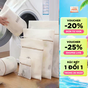 BỘ 6 TÚI GIẶT CAO CẤP THÊU HÌNH VÀ CHỮ, DÀY DẶN, KHÓA KÉO CHẮC CHẮN ( A lửng )