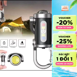 Đèn pin móc khóa LED sạc USB mini đa năng.