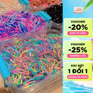 Hộp 4000 dây chun buộc tóc đủ màu sắc