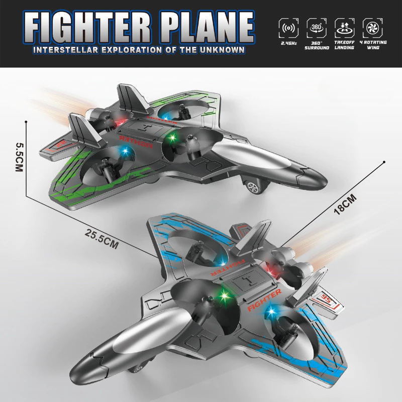 🎁 Món quà mà trẻ em thích🎁Máy bay điều khiển từ xa không dây có đèn LED Dễ dàng sử dụng Drone lơ lửng