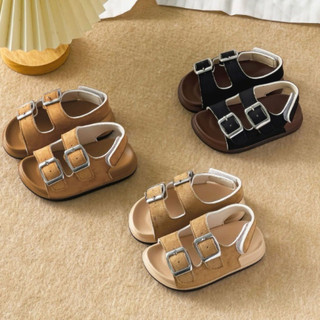 Sandal móc khoá cho bé trai từ 3 đến 10 tuổi đế da quai da lộn siêu xịn đẹp