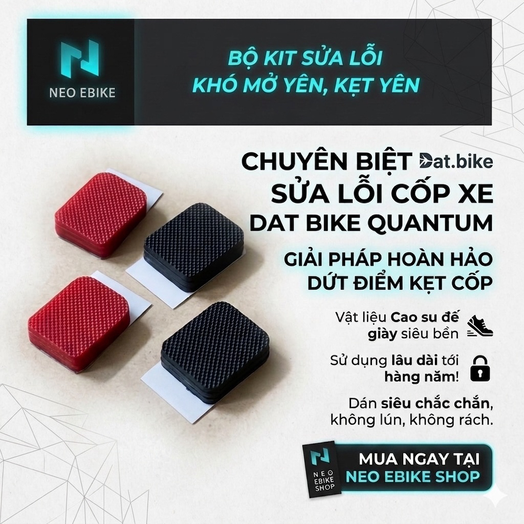 BỘ KIT CAO SU SỬA LỖI KHÓ MỞ CỐP xe máy điện Dat.bike Quantum