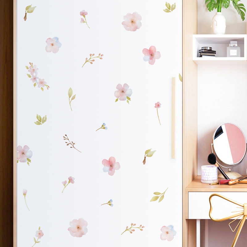 Sticker Decal Dán Tường Mẫu Hoa Nhí 10 Có Keo Sẵn - Trang Trí Cửa Kính - Decor Quán Cafe - Phòng Ngủ