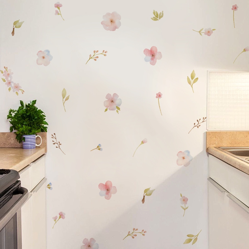 Sticker Decal Dán Tường Mẫu Hoa Nhí 10 Có Keo Sẵn - Trang Trí Cửa Kính - Decor Quán Cafe - Phòng Ngủ