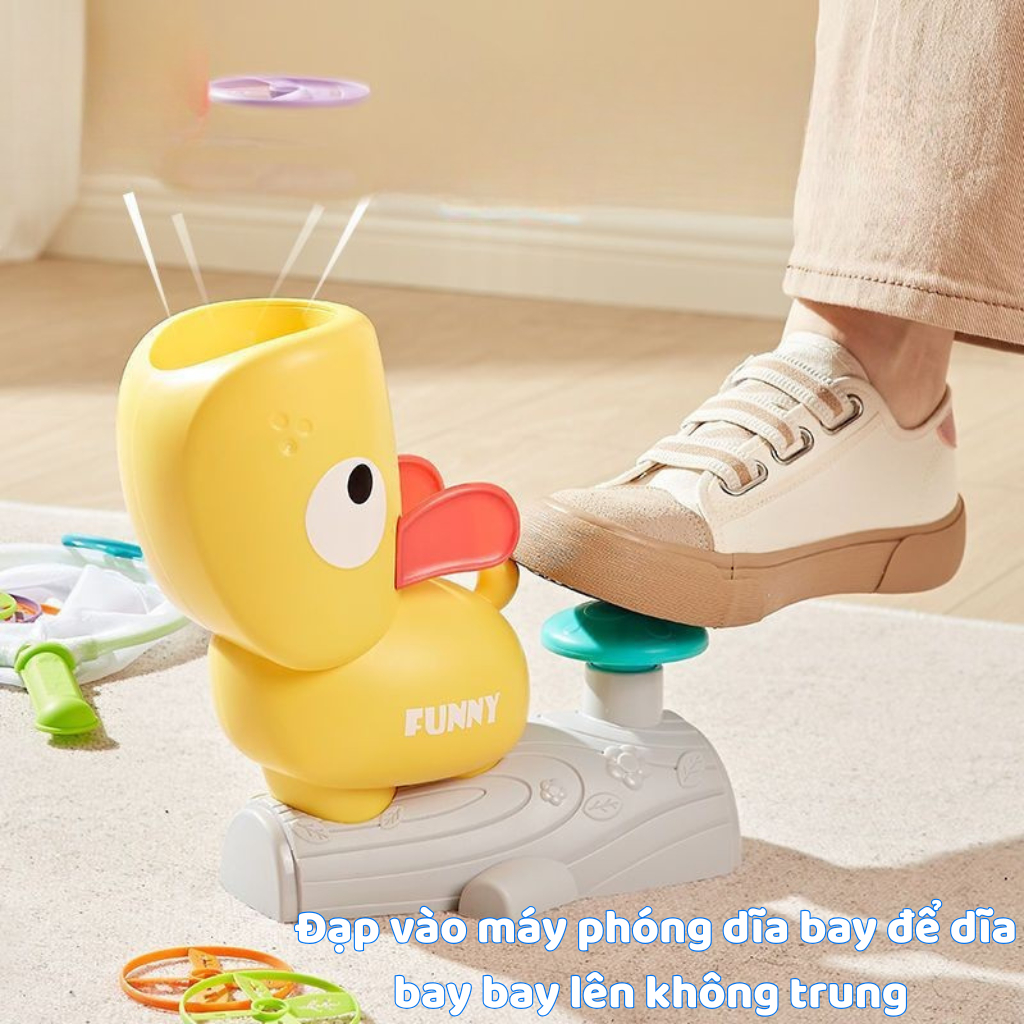 Đồ Chơi Vận Động Dĩa Bay Tung Hứng Dĩa Bay Vịt Vàng Vịt Xanh Đồ Chơi Ngoài Trời - Đồ Chơi Cho Bé PUKAPI
