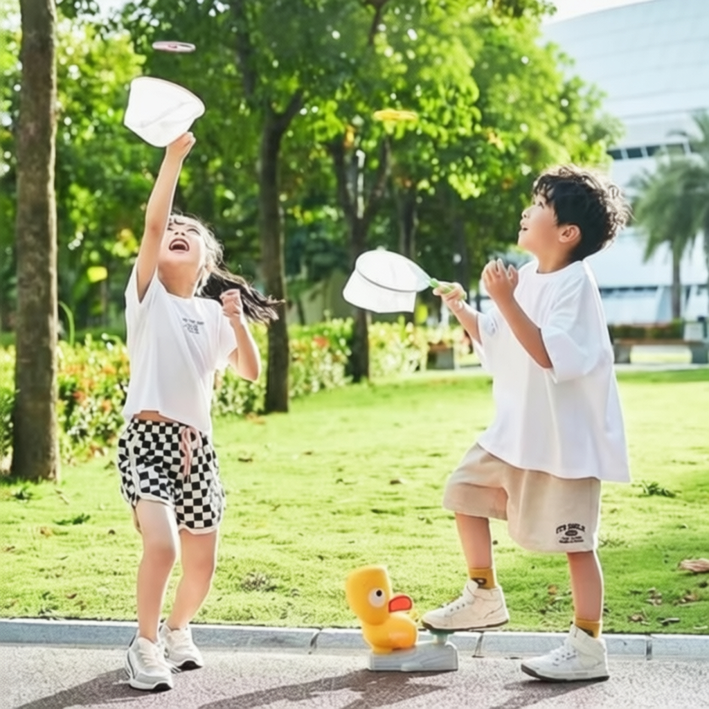 Đồ Chơi Vận Động Dĩa Bay Tung Hứng Dĩa Bay Vịt Vàng Vịt Xanh Đồ Chơi Ngoài Trời - Đồ Chơi Cho Bé PUKAPI