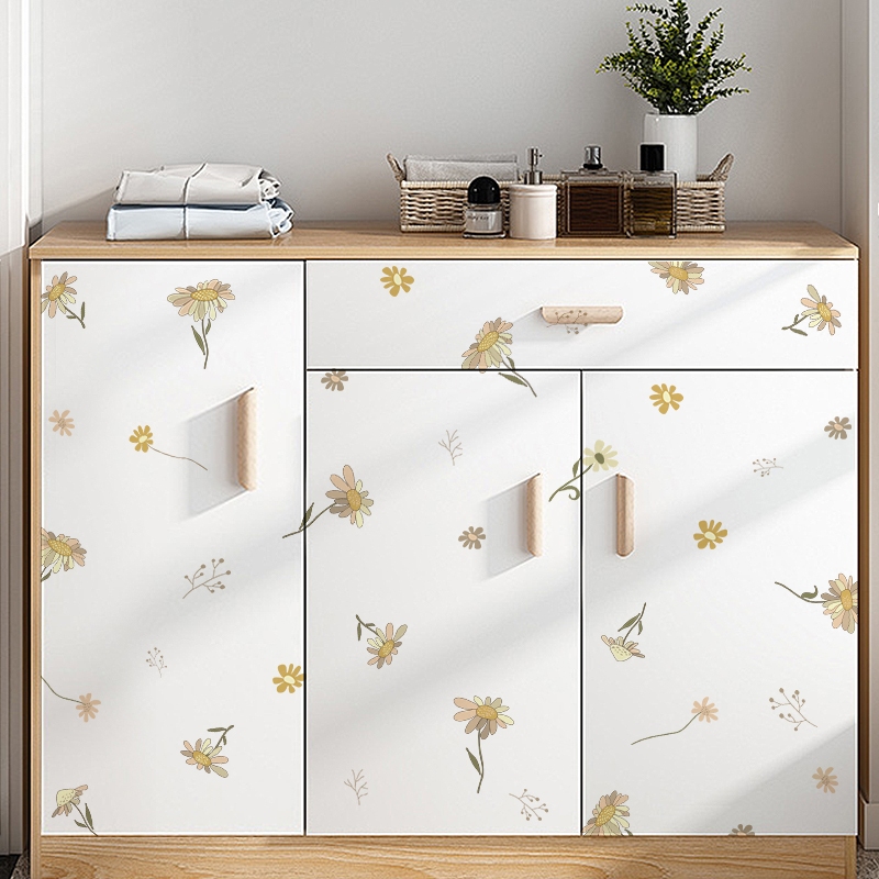 Sticker Decal Dán Tường Mẫu Hoa Nhí 15 Có Keo Sẵn - Trang Trí Cửa Kính - Decor Quán Cafe - Phòng Ngủ