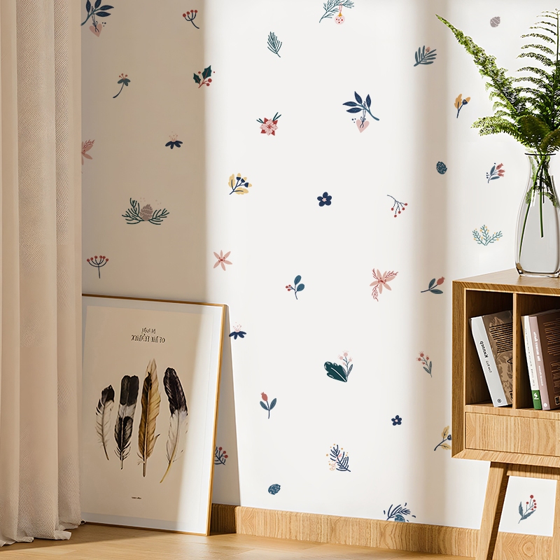 Sticker Decal Dán Tường Mẫu Hoa Nhí 16 Có Keo Sẵn - Trang Trí Cửa Kính - Decor Quán Cafe - Phòng Ngủ