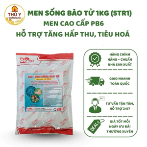 Bio - Men Sống Bào Tử Men Cao Cấp PB6 1Kg (5Tr1) Hỗ Trợ Tiêu Hoá, Tăng Hấp Thu Cho Gà, Vịt, Heo