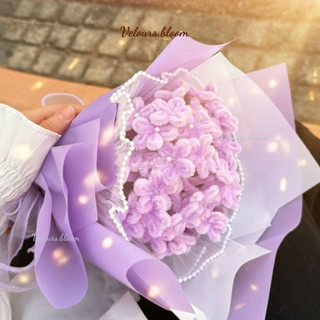 Set DIY 50 bông Làm Bó Hoa Cúc Mini Kẽm Nhung Handmade [Velours.bloom] - Đầy Đủ Phụ Kiện (Kèm Video Hướng Dẫn)