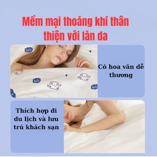 Bộ bọc chăn ga gối, drap trải giường khách sạn homestay dùng 1 lần tiện lợi đi du lịch, công tác