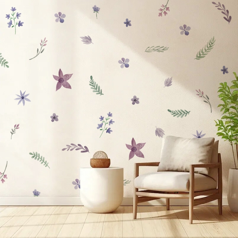 Sticker Decal Dán Tường Mẫu Hoa Nhí 19 Có Keo Sẵn - Trang Trí Cửa Kính - Decor Quán Cafe - Phòng Ngủ