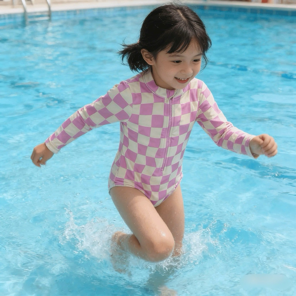 Set đồ bơi bé gái 5-6 tuổi 18-21kg xuất dư xuất khẩu chống nắng UPF40-50+ bộ bơi trẻ em cao cấp