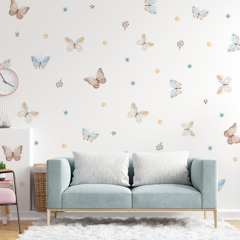 Sticker Decal Dán Tường Mẫu Bướm 1 Có Keo Sẵn - Trang Trí Cửa Kính - Decor Quán Cafe - Phòng Ngủ