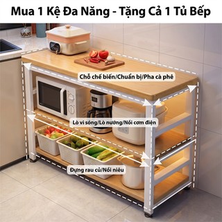 Kệ nhà bếp Đa Năng Kệ Lò Vi Sóng Cao Cấp chất Kệ  để đồ nhà bếp   Dễ Dàng Lắp Ráp