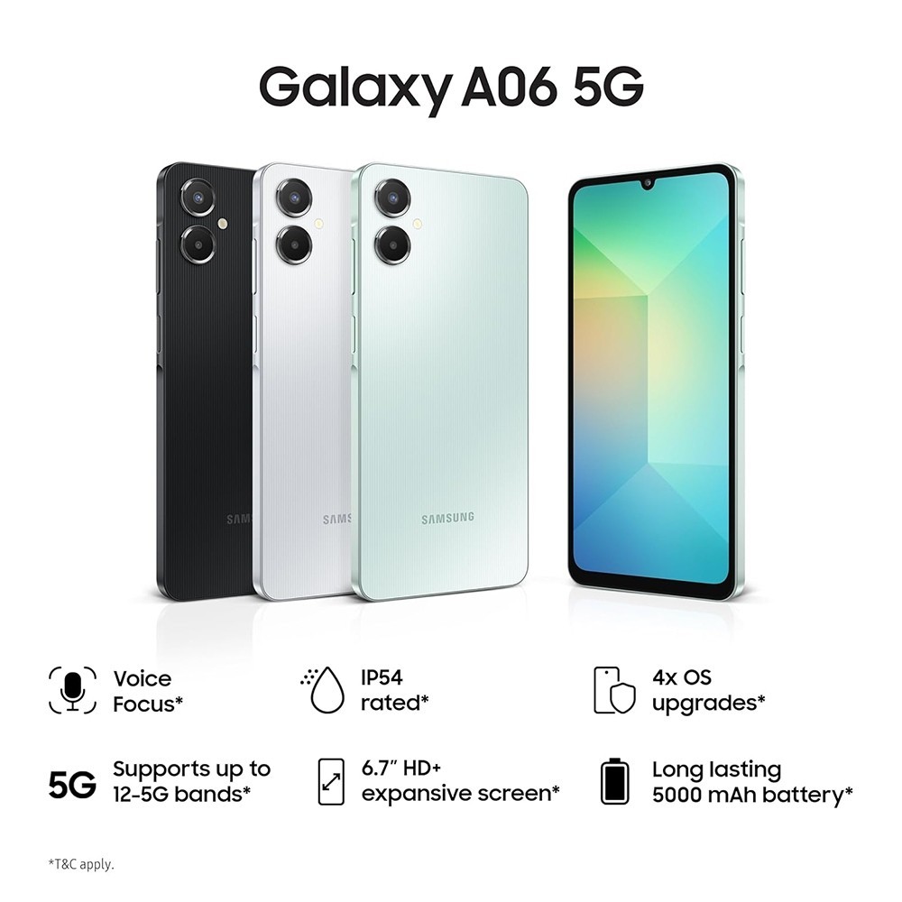 Samsung A06 5G Chính Hãng 6GB+128GB | Chip Dimensity 6300 | Camera 50MP | Màn 6.7" HD+ 90Hz