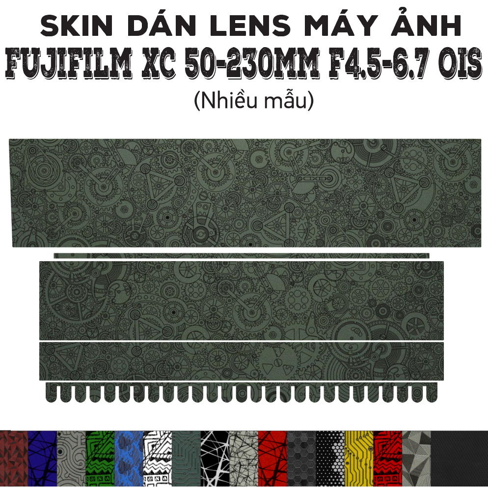 Skin dán Lens Fujifilm XC 50-230mm f4.5-6.7 OIS (Nhiều mẫu) | Decal Film 3M dán bảo vệ ống kính máy ảnh 50-230 mm
