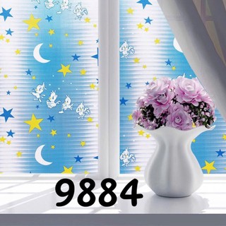 Decal Giấy Dán Kính hình Hoa, Bông T068 dán cửa sổ, cửa kính, cửa ra vào Khổ 90cm