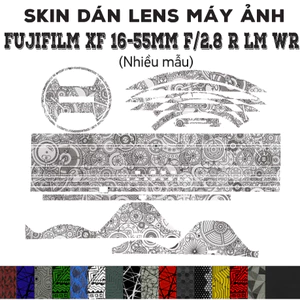 Skin dán Lens Fujifilm XF 16-55mm f2.8 R LM WR (Nhiều mẫu) | Decal Film 3M dán bảo vệ ống kính máy ảnh 16-55 mm