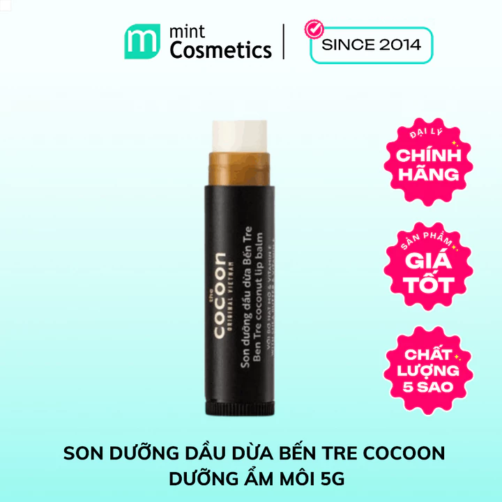 Son dưỡng dầu dừa Bến Tre Cocoon dưỡng ẩm môi 5g