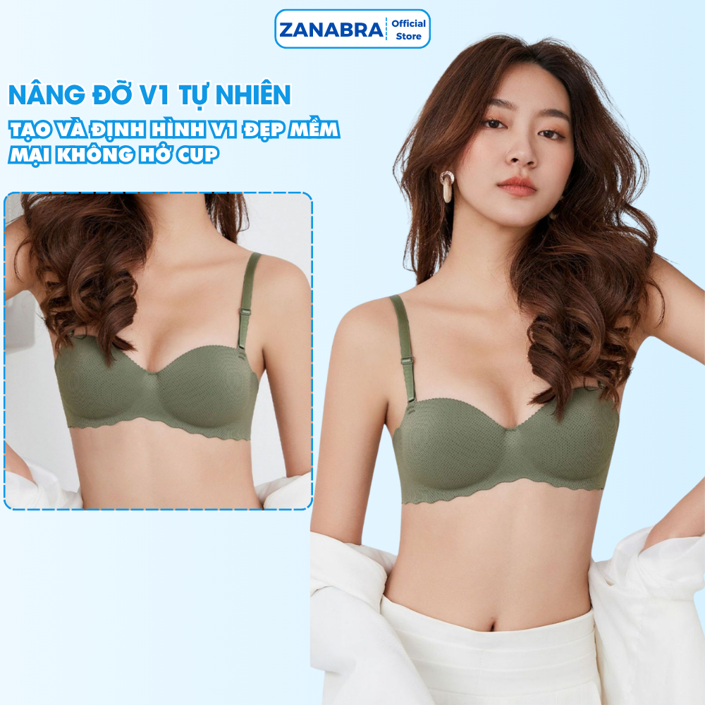 Áo Ngực Nữ Đúc Su Có Lỗ Thông Hơi Thoáng Khí, Áo Lót Không Gọng Mút Dày Nâng Ngực Tạo Khe A489