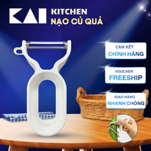 Nạo rau củ quả KAI tay cầm nựa ABS lưỡi thép không rỉ an toàn sức khỏe KAI PE-6800