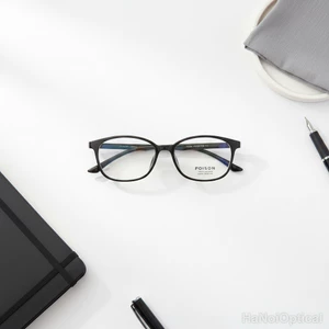Gọng kính cận vuông nhựa dẻo màu đen unisex phong cách Hàn Quốc – HaNoiOptical | Nhẹ, bền, form quốc dân