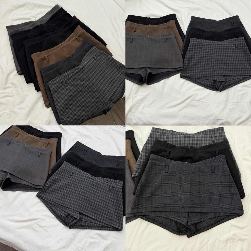 MIRAN SKIRTS - Váy Kiểu DEROSE Ngắn Bảo Hộ Kín Trước Sau Xẻ V Eo Form Dày Dặn Vải Cotton Dày Váy Kiểu Nữ | BigBuy360 - bigbuy360.vn
