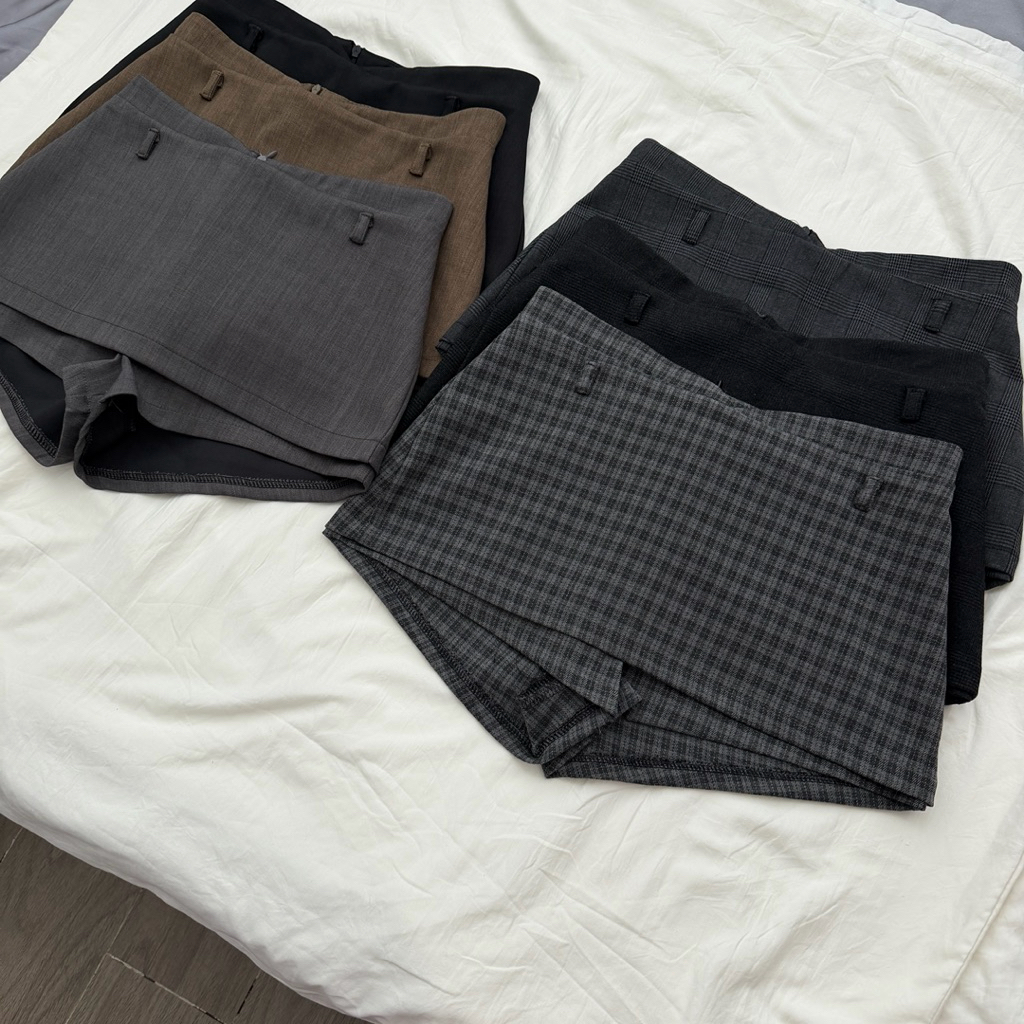 MIRAN SKIRTS - Váy Kiểu DEROSE Ngắn Bảo Hộ Kín Trước Sau Xẻ V Eo Form Dày Dặn Vải Cotton Dày Váy Kiểu Nữ | BigBuy360 - bigbuy360.vn