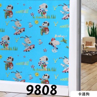 Miếng Dán Kính Hoạt hình T034 Khổ 90x100cm decal giảm sáng trang trí cửa