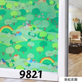 Miếng Dán Kính Hoạt hình T034 Khổ 90x100cm decal giảm sáng trang trí cửa
