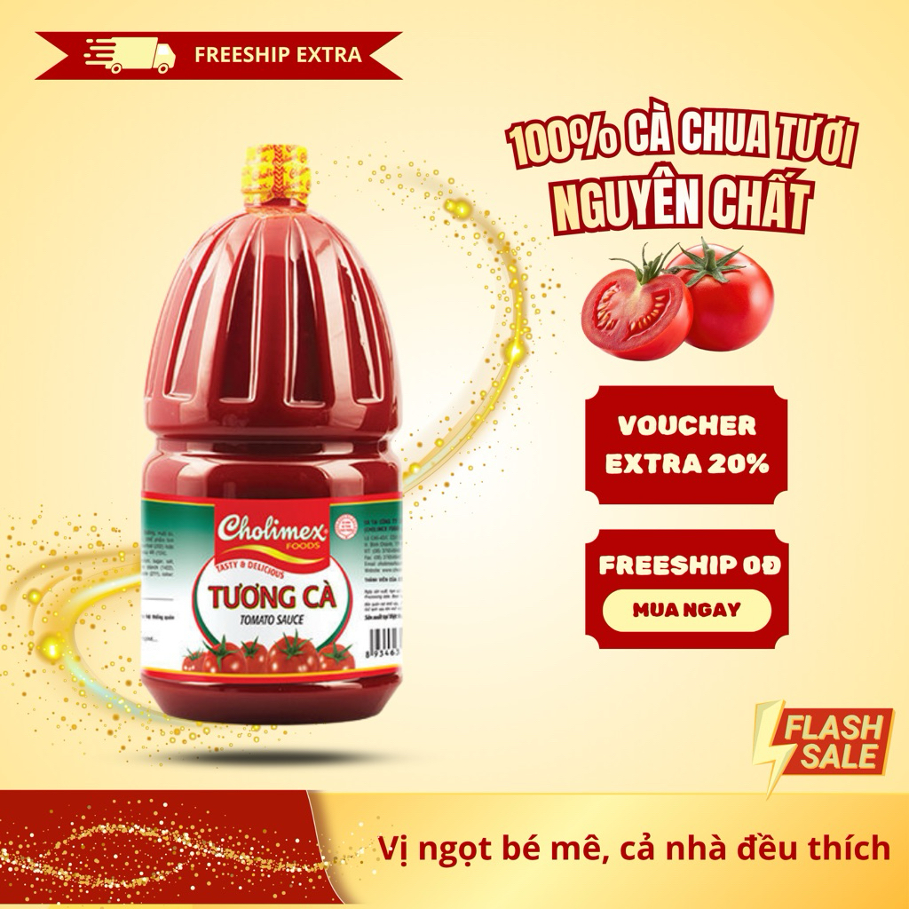 Tương cà Cholimex 2.1kg - Cà chua tươi nguyên chất