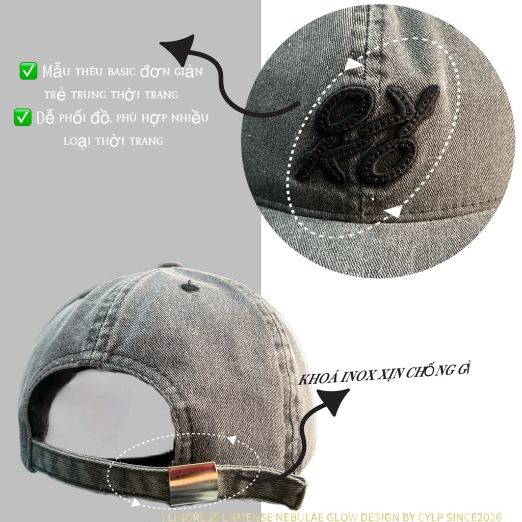 MŨ KẾT WASH BỤI OK-KO KIỂU DÁNG BASIC DỄ PHỐI ĐỒ