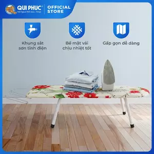 Bàn ủi ngồi QUI PHÚC, khung sắt sơn tĩnh điện, chân có thể gấp gọn tiện lợi, tối ưu không gian