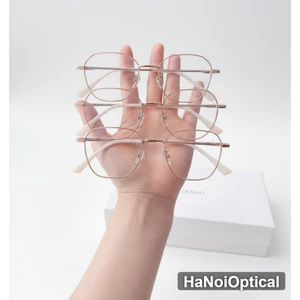 Gọng Kính Cận Nam Nữ POSON - Mắt Kính Đa Giác Lục Giác Kim Loại Mảnh Thời Trang Hàn Quốc Cao Cấp
