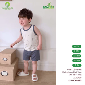 Bộ Ba Lỗ Bé Trai Họa Tiết Khủng Long Đáng Yêu AMI0400