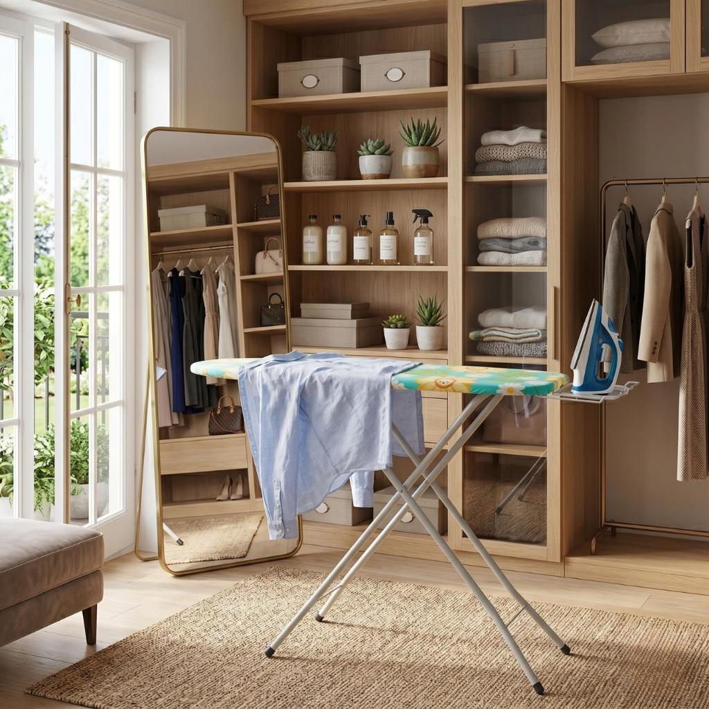 Bàn ủi thường QUI PHÚC, khung sắt sơn tĩnh điện cứng cáp, chống gỉ, gấp gọn tiện lợi