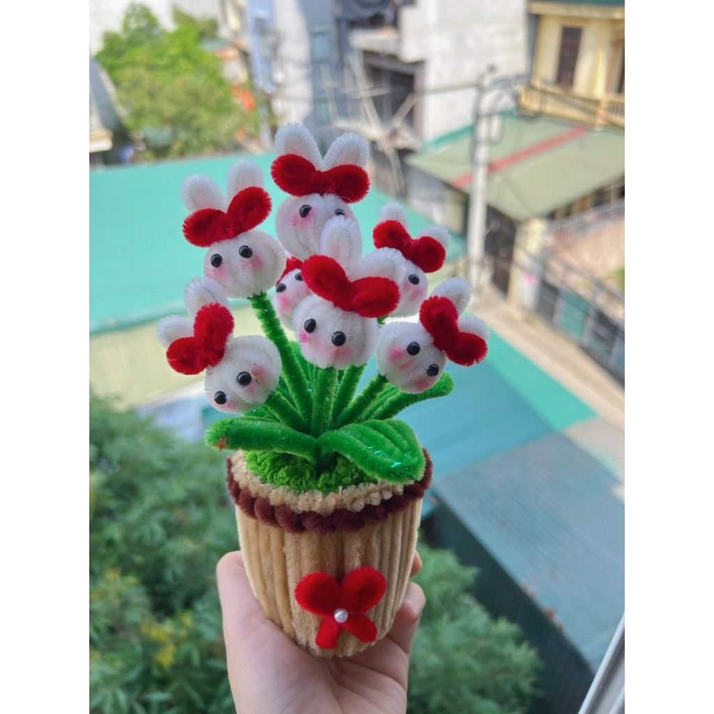 Chậu Hoa Mini Kẽm Nhung, Chậu Hoa Để Bàn Trang Trí Làm Quà Tặng