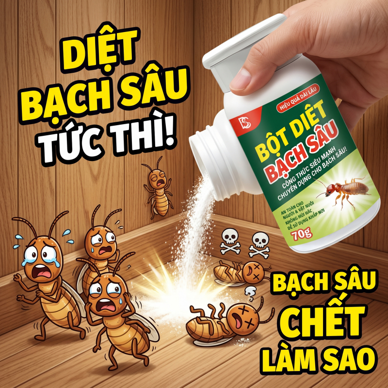 🐜 70g Bột diệt mối – Diệt mối mọi nơi, sử dụng dễ dàng, an toàn, bảo vệ ngôi nhà của bạn 🏠