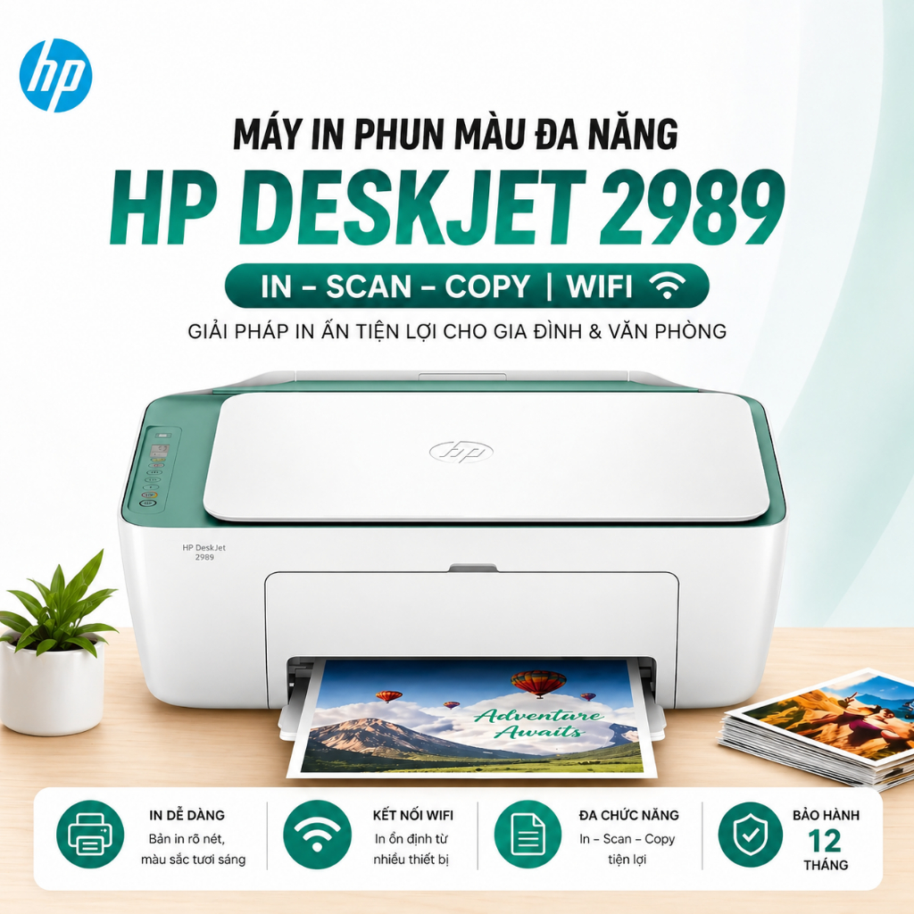 Máy In Phun Màu HP DeskJet Ink Advantage 2989 All-in-One WiFi A4 | In ...