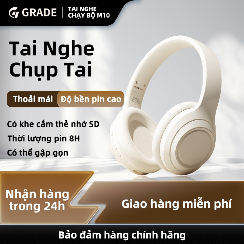 Tai Nghe Chụp Tai M10 Nghe Nhạc Đàm Thoại Chơi Game Pin Trâu Thiết Kế Thời Trang Thể Thao ,tai nghe ko dây | BigBuy360 - bigbuy360.vn