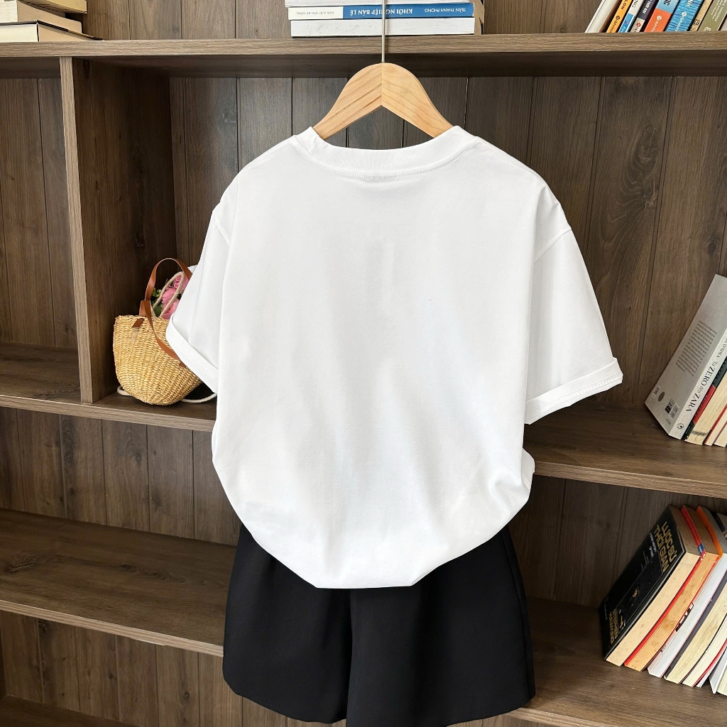 Áo Thun Trắng Táo Xanh Sang Trọng, Chất Cotton Mềm Mịn, Có Kèm Hình Thật.