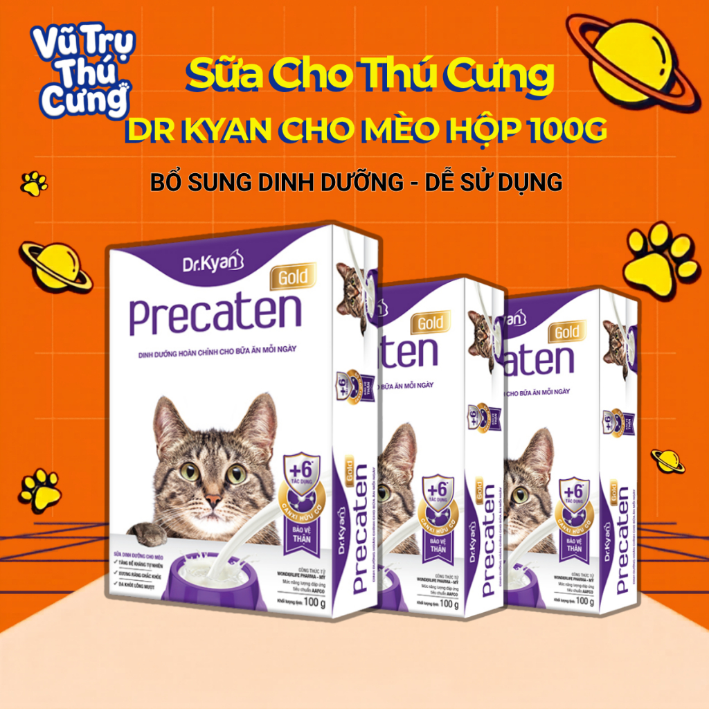 Sữa bột dinh dưỡng Dr Kyan Precaten cho Mèo hộp 100g